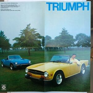 1974 Alan Alda Triumph TR6 & Spitfire Brochure Color Print